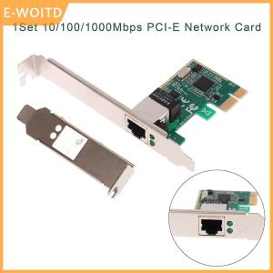 YUWO 1Set 10 100 1000Mbps Gigabit Ethernet PCI Express PCI-E Network Card RJ-45 LAN Adapter Converter Network Controller