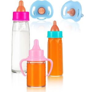 LIWU with Pacifier Bibs Magic Milk Juice Bottles Multistyles fit Newborn Dolls Dollhouse Toys  Plastic Nipple Bottle 18inch Doll