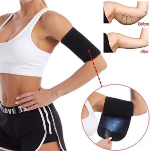 1 Pair Sauna Sweat Arm Trimmer Bands arm Sweat Bands for Women Weight Loss Arm Shaper Wraps