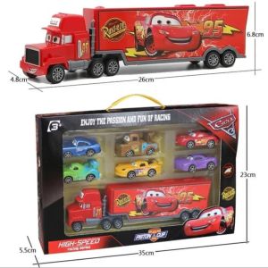 Mainan Anak Racing Cars Set Truck + 6 Mobil McQueen No.688