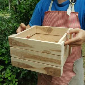 ฺBox Wood ลังไม้สัก ลังไม้ ลังไวด์ ลังใส่ขวด ลังเก็บของ กล่องไม้ กล่องเก็บของ กล่องวินเทจ งานดิบ ไม่ทําสี Box Wood