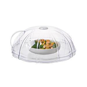 HISTO with Adjustable Air Holes Microwave Oven Cover Food-grade Transparent Outdoor Bread Food Lid Multipurpose Plastic Bowl Cover Kitchen