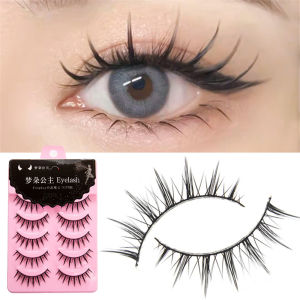 3D bunch Japanese Fairy Little Devil Cos cross false eyelashes Lash Extension Eye makeup accessories 5 pairs set Cosplay Tools
