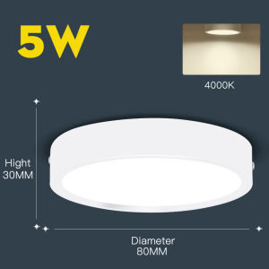 CHENBEN Led Downlight 220-265V Tricolor Ceiling Spot Light 5W 10W 15W 25W Aluminum Round Surface Mounted Downlights Ceiling Lamp Home Indoor Lighting Fixture