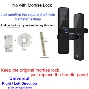 Tuya Zigbee Door Locks Biometric Fingerprint Locker Hotel Airbnb Smart Entry Home Handle App Unlock Digital Intelligent Lock