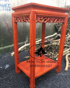 Đôn chữ nhật gỗ hương ghế đônđôn kê tượngđôn chậu hoa cỡ mặt hình chữ nhật 30x40 có 5 kích thước chiều cao 40cm50cm60cm70cm80cm