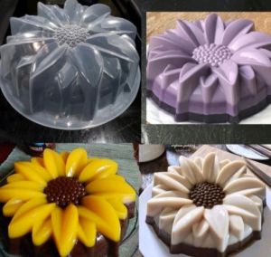 Cetakan agar bunga matahari / loyang agar plastik / cetakan puding bunga matahari / cetakan agar sunflower