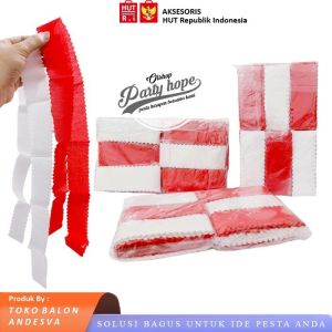 [isi 12] kertas Krep merah putih / hiasan 17 agustus kertas crepe / kertas hias merah putih / kertas dekorasi merah putih zig zag / Kertas Crepe segi / kertas krep serut jahit merah putih