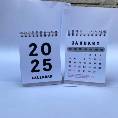 KALENDER MEJA MINI 2025/KALENDER MEJA/MURAH PUTIH