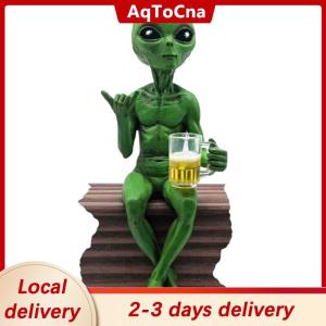 [COD] AqToCna Ship within 24 hours Alien Resin Statue Ornament Alien Garden Sculptures & Statues Yard Best Art Decor For Indoor Outdoor Home Or Office Collectible Figurine Gift