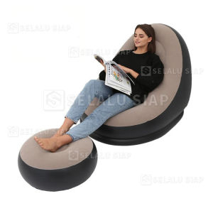Sofa angin dengan sandaran kaki inflatable -Kursi Santai Dengan Sandaran Kaki / Sofa Santai Angin Intime/ Kursi Santai Dengan Sandaran Kaki