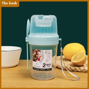 [The Gesh] Breakfast Fruit Oat Yogurt Salad Cup With Lid And Spoon Two-layers Food Storage Bento Box Fitness Fat-Reduced Taper Bowl