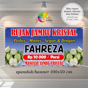Cetak Spanduk Banner Rujak Jambu Kristal