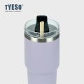 TYESO แก้วเก็บความเย็น ขนาด 600-900 มล. มีฝาปิด เก็บอุณหภูมิได้ทั้งร้อนและเย็น แถมฟรี หลอดดูดซิลิโคน. 