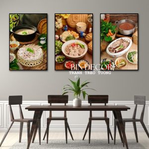 (HCM)Tranh treo tường tráng gương trang trí decor quán cháo lòng 2 kèm đinh treo