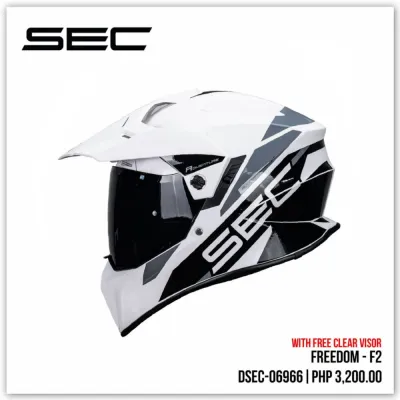 SEC Freedom Full Face Helmet for Motorcycle - Gloss / Matte - (M-XL)