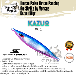 Umpan Palsu Pancing Go Strike by Versus KAZUO Metal Jig (150gr) Murah - Toms Fishing