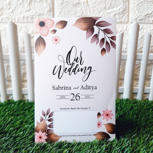 Undangan Pernikahan Murah Rustic Simpel Elegan Terkini Cantik Ekonomis (Per 100 Undangan) Kode BSC