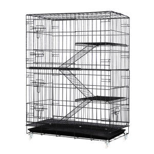 CHUỒNG MÈO GẤP GỌN SƠN TĨNH ĐIỆN CÓ BÁNH XE - DI CHUYỂN DỄ DÀNG - 3 KÍCH THƯỚC