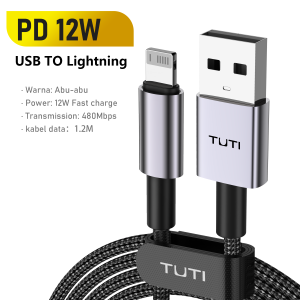 Tuti Kabel Data Fast Charging Type C To Lightning Kabel Pengisi Daya Pd 30W 1.8M
