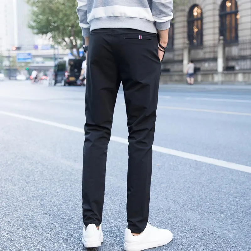 Man Comfortable Plain Pantalon Uniform Pants Men Casual Feet Stretch  Straight Trousers for Male Business Trousers