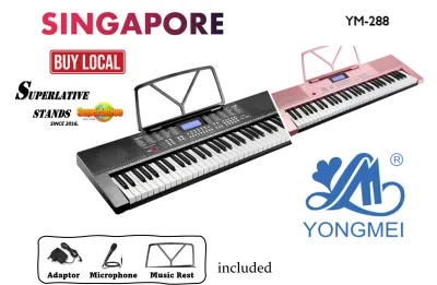 *NEW LAUNCH PRICE* LOWEST-PRICED ADULT MUSIC ELECTRIC KEYBOARD SUITABLE FOR BEGINNERS 61 KEYS DIGITAL PIANO ELECTRONIC ORGAN YM-288 BLACK/PINK