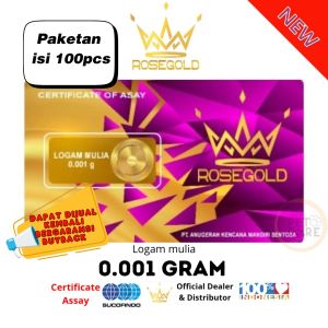 Paket Isi 100 Rose Gold 0.001 Gram MiniGold
