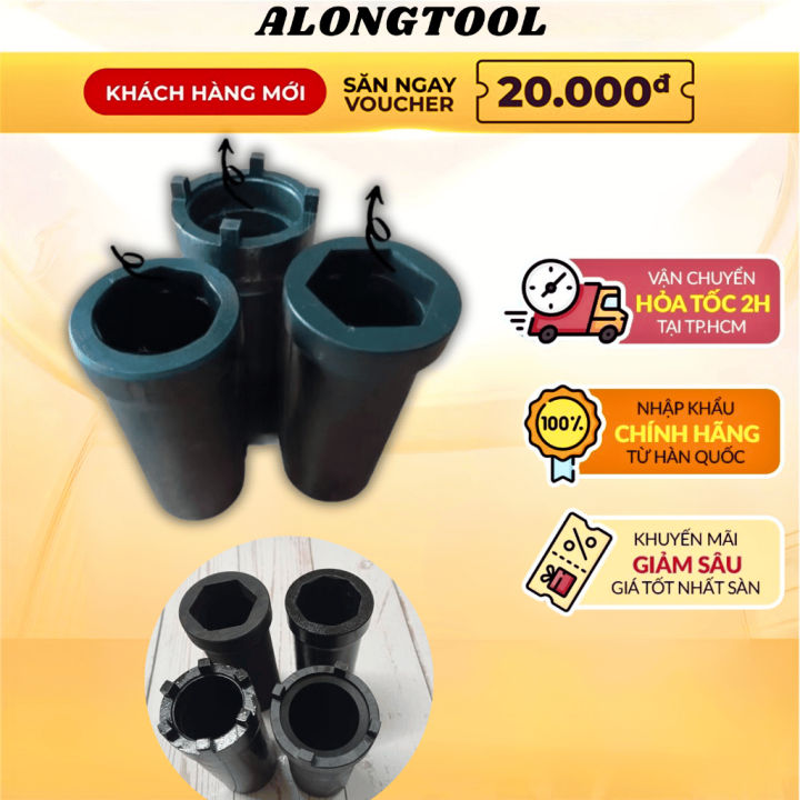 Khẩu bắn tán cổ các dòng xe Honda + Yamaha ALONGTOOL, 6 chấu,6 giác, 8 ...