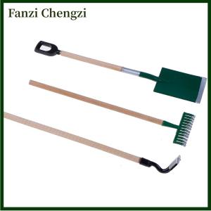 Fanzi 3psc/Set Metal Garden Spade Rake Tools For Dolls House Miniatures Accessories