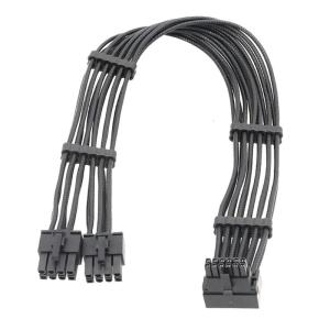 New 16pin (12+4) to 2x8P PCIE5.0 Adapter Connector Cable 12VHPWR For GPU Power Supply Cord 90Elbow Line 50/60/70cm