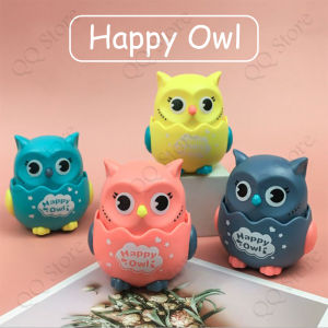 QQ Kids Toys Press Go Owl Snail Funny Educational Toys Cartoon Spinning Baby Race [C02]
