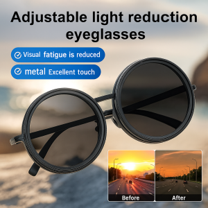 Adjustable Light-Reducing Sunglasses Protect Eyes Retro Fashion Outdoor Driving Glasses