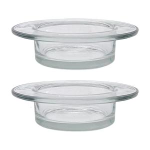 Pack Of 2 Multipurpose Wax Warmer Replacement Dishes 4.5inch Glass Melting Heating Tray For Home Fragrances Use