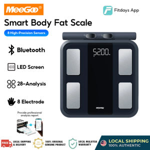 MeeGoo Smart Body Fat Scale with Eight Electrodes High-precision Bluetooth Full Body 28 Composition Monitor Weight Scale