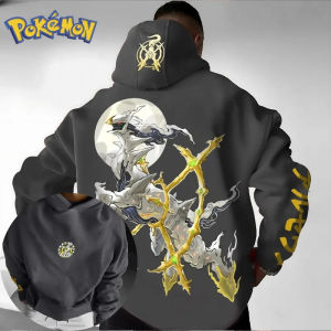 2025 New 2025 Autumn/Winter New Pokémon Game Arceus Printed Hoodie Mens and Womens Y2K Harajuku Large Size Casual Trend Sweater Top