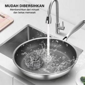 Wajan Stainless Steel HOMEPRO - FRYPAN HONEYCOMB