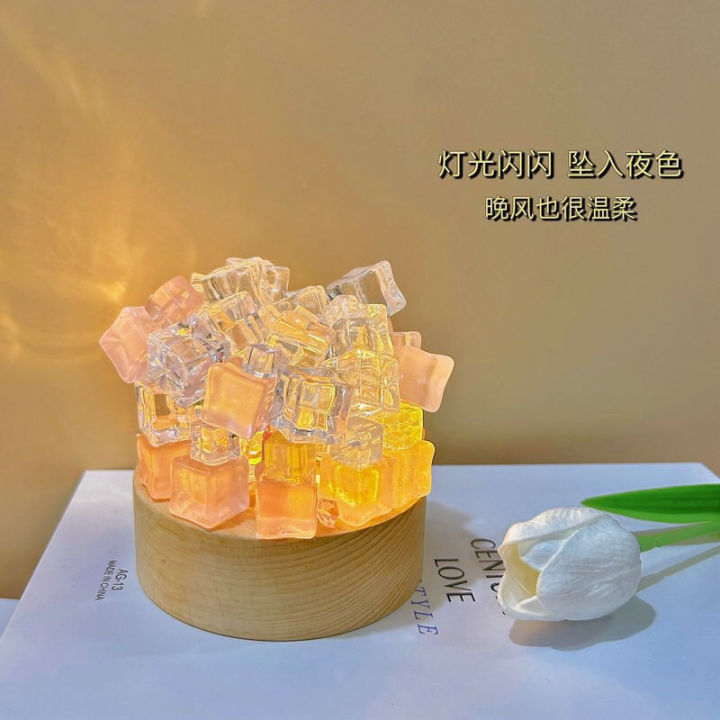 Đế Đèn Led 3D Gắn Charm Decor Trang Trí Phòng Ngủ, Để Bàn Học Trang Trí