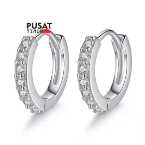 Anting Tusuk Model Kristal 2 Pcs Sepasang Perhiasan Wanita Simple Cantik | PUSAT TIMUR