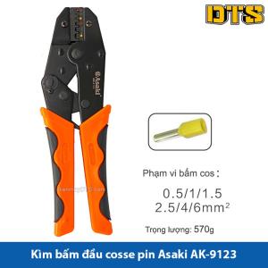 Kìm bấm cos pin Asaki AK-9123 0.5 ~ 6mm2 - Kềm bấm cốt pin - Kìm bấm đầu cosse Asaki (Kìm bấm đầu cote Asaki)