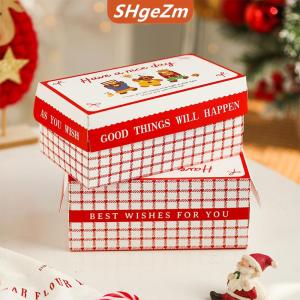 [COD] SHgeZm Giáng sinh Hộp Quà Tặng kẹo bánh quy sô cô la nướng hộp quà lưu niệm phim hoạt hình thiết kế