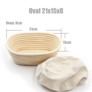 BAGUO(霸果) 7 Sizes Bread Fermentation Mass Proofing Baking Supplies Banneton Brotform Liner Baskets Wicker Rattan Basket Dough Rising