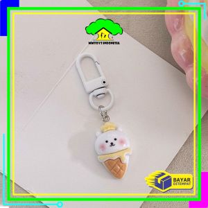 MI-C1443 Gantungan Kunci Bear Lucu Keychain Mini Aksesoris Tas Wanita / Gantungan Kunci Resin