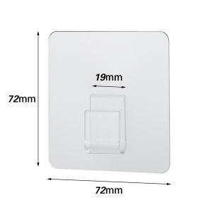 5Pcs Transparent Wall Mounted Hooks - Self-Adhesive Shelf Hooks - Kitchen Bathroom Non Trace Stickers Holder - Household Storage Hanging Hooks