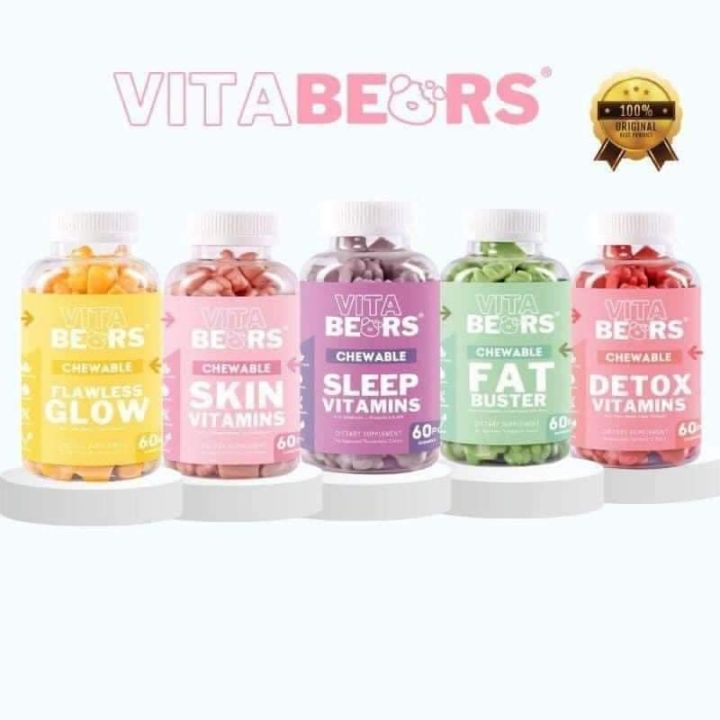 VITABEARS Gummies 60s (Detox, Fat Buster, Flawless Glow, Skin Vitamins ...