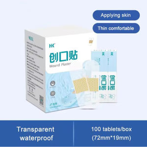 100Pcs/Box Cartoon Waterproof Breathable Bandages Clear Hemostatic Stickers Aid Emergency Kit Wound Plaster Patch