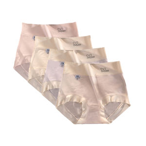 Sentexin 2 chiếc quần lót eo cao nữ cỡ lỡn 2xl-3xl quần lót Comfort Quần lót liền kháng khuẩn lụa dâu tằm phương thức nội y nữ