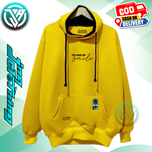 Hoodie Jumper Distro Smile Mocca Hitam Tebal Lembut Sweater Pria Wanita Dewasa size M L XL XXL Hodi Bertudung Bahan cotton Flece Jaket Hudie Cowok terbaru brand local premium bandung bisa COD