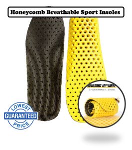 Honeycomb Sports Shoe Insoles Shock Absorbing Breathable Soft Mesh Pad