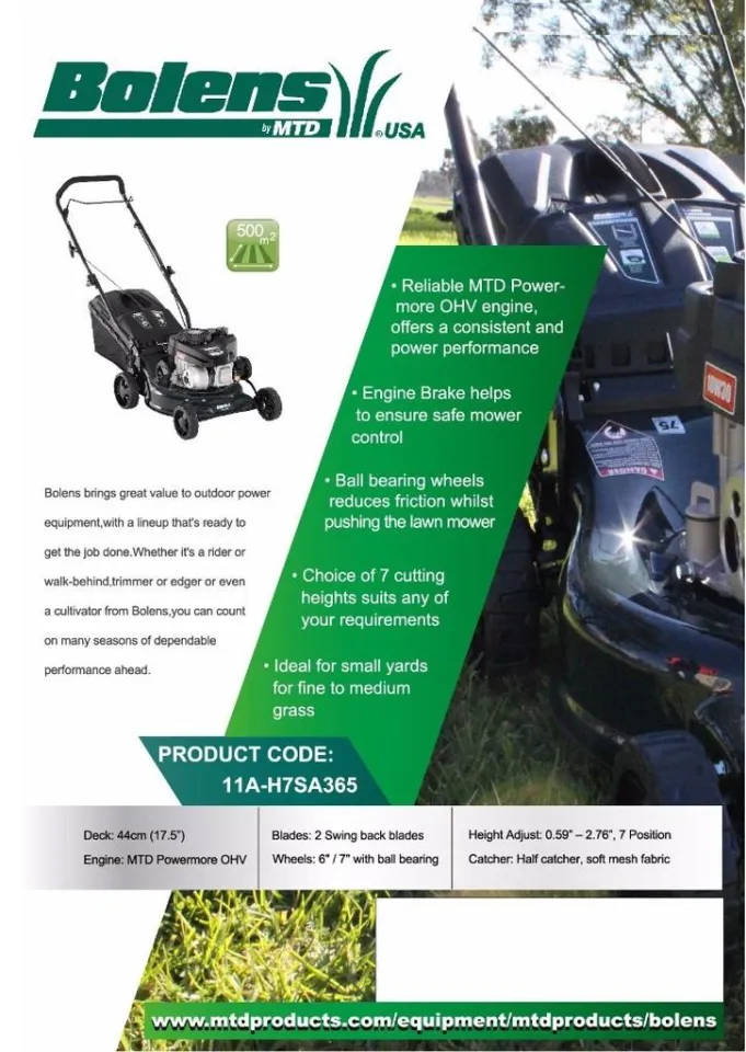 Bolens 17 inch lawn mower sale