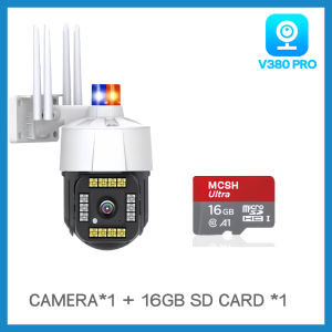 V380 PRO Outdoor Security Camera Color Night Vision Automatic Tracking CCTV Camera Waterproof Two Way Audio Home Camera